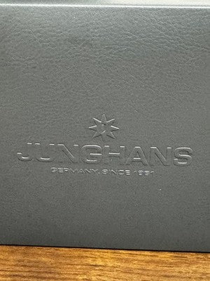 JUNGHANS 027 4601 00 CHRONOGRAPH BLACK MEN'S WRISTWATCH ROUND FACE GERMAN MADE