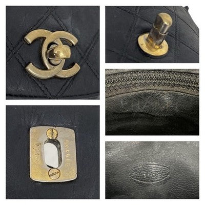 CHANEL BODY/BELT BAG, WAIST POUCH, MATELASSÉ, BLACK, LEATHER WOMEN GENUINE ITAL