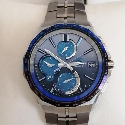 CASIO OCEANUS MANTA OCW-S5000AP-2AJF JAPAN INDIGO LIMITED EDITION TITANIUM WATCH