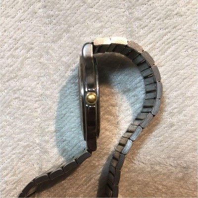 JUNGHANS NOBLESSE QUARTZ MEN'S WRISTWATCH ROUND FACE STAINLESS STEEL BELT AS IS