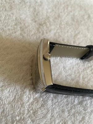 HAMILTON MOUNT VERNON H29515733 XL AUTOMATIC BLACK LEATHER WATCH UNUSED