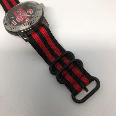 AC MILAN WATCH BLACK & RED EXCELLENT CONDITION WORKING WELL FROM JAPAN SOCCER