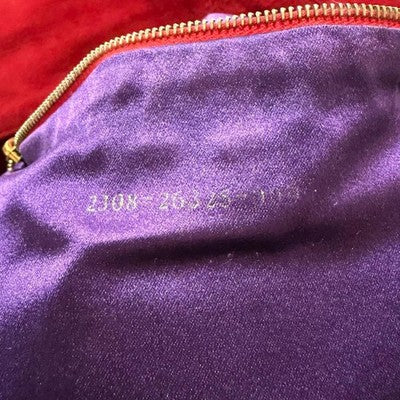 FENDI MAMMA BUCKET SHOULDER BAG RED SUEDE LEATHER HANDBAG WITH DUST BAG