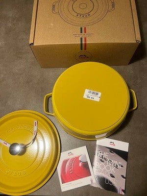 STAUB SHALLOW COCOTTE RONDE ROUND 26CM CITRON RARE NEW JP
