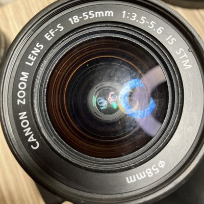 CANON EOS KISS X7 DIGITAL SLR CAMERA WITH TWO CANON EFS LENSES BLACK