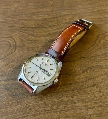 GRAND SEIKO HI-BEAT AUTOMATIC MEN'S WRISTWATCH ROUND JAPAN MADE LEATHER AS IS