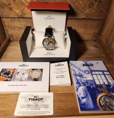 TISSOT T COMPLICATION SQUELETTE HAND WIND SKELETON DIAL MEN WATCH 43MM SWISS