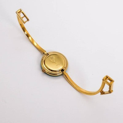 GUCCI CHANGE BEZEL 12 COLORS GOLD WOMEN'S WATCH L SIZE WORKING BEAUTIFUL