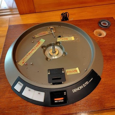 DENON DP-3000 TURNTABLE DK-100 CABINET TONEARM SET SERVICED VINTAGE