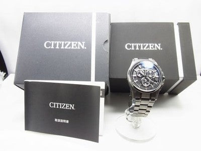 CITIZEN ATTESA DIRECT FLIGHT BY0094-87E MEN'S TITANIUM ECO-DRIVE DLC BLACK WATCH