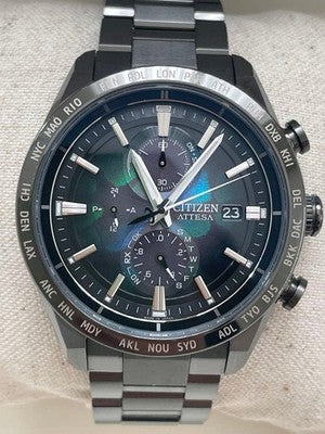 CITIZEN ATTESA AT8286-65E ECO-DRIVE RADIO SOLAR SUPER TITANIUM WATCH BOXED