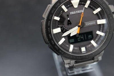 CASIO PRO TREK MANASLU PRX-8000T-7AJF SOLAR TITANIUM MENS WATCH BOX JAPAN MB6