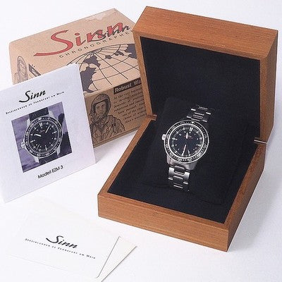 SINN EZM3 603.EZM-3 STAINLESS STEEL BLACK 41MM MEN'S AUTOMATIC WATCH AUTHENTIC