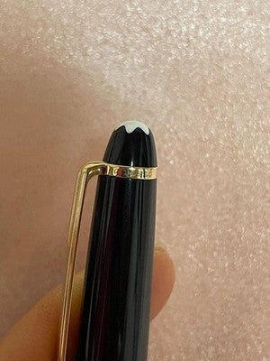 MONTBLANC MEISTERSTUCK BLACK GOLD FOUNTAIN PEN NIB 14K RESIN MADE IN GERMANY