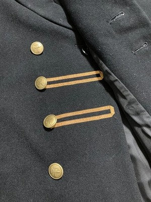 YOHJI YAMAMOTO POUR HOMME 92AW ARMBAND MELTON NAPOLEON JACKET BLACK M 90S