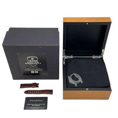 PANERAI PAM01271 LUMINOR MARINA QUARANTA MEN'S WATCH WHITE SS/LEATHER STRAP