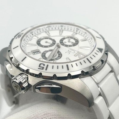 GC GUESSCOLLECTION WHITE CERAMIC CHRONOGRAPH WATCH X76001G1S