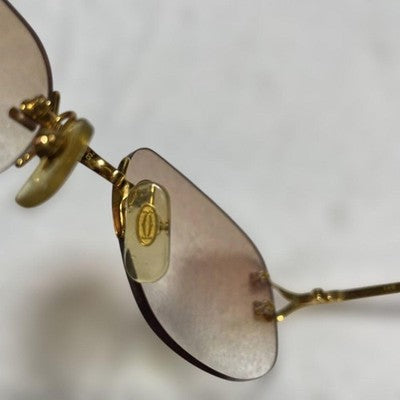 CARTIER GOLD BROWN SUNGLASSES AUTHENTIC VINTAGE MENS FASHION MADE IN FRANCE