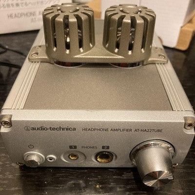 AUDIO TECHNICA AT-HA22TUBE VACUUM TUBE HEADPHONE AMPLIFIER GRAY TESTED WORKING