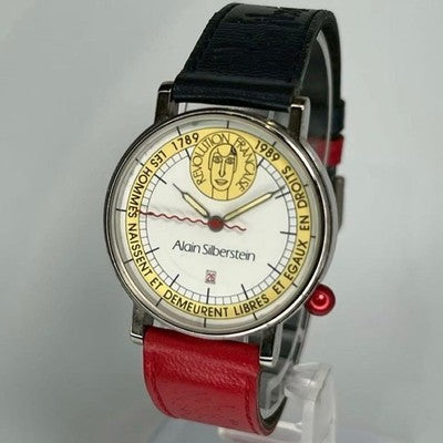 ALAIN SILBERSTEIN QUARTZ WATCH FRENCH REVOLUTION 200TH ANNIVERSARY 1989 LIMITEDX
