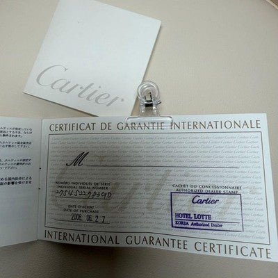 CARTIER TRAVEL CLOCK ALARM QUARTZ BLACK DIAL DESK CLOCK W/BOX WARRANTY 2006