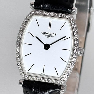 LONGINES LA GRANDE CLASSIQUE L4.288.0 DIAMOND BEZEL WHITE DIAL QUARTZ WOMEN'S