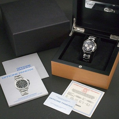 PANERAI LUMINOR CHRONOGRAPH PAM00122 E SERIES AUTOMATIC TITANIUM 40MM MENS WATCH