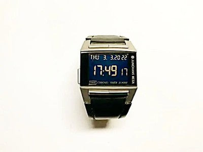 JUNGHANS MEGA1000 ALL TITANIUM MEN'S WATCH SQUARE FACE SILICONE BAND DIGITAL