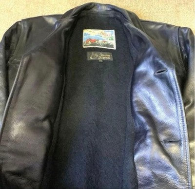 AERO LEATHER BARNSTORMER STEERHIDE LEATHER COAT JACKET BROWN SIZE L