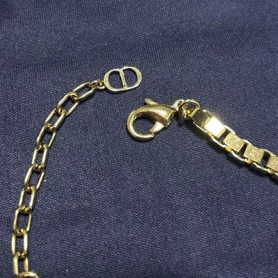 DIOR TRAVIS SCOTT CACTUS JACK GOLD NECKLACE CHARM ACCESSORY CASUAL STYLE RARE