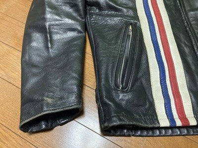 SCHOTT 671H SINGLE RIDER JACKET BLACK SIZE 38 HORSEHIDE EASY RIDER MODEL