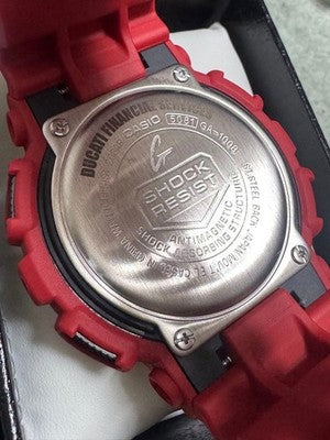 CASIO G-SHOCK GA-100B DUCATI FINANCIAL SERVICES RED LIMITED MEN'S WATCH JDM