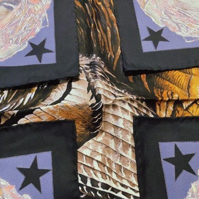 HERMES CARRE 90 SILK SCARF TEXAS WILDLIFE BOTANICAL RARE FRANCE AUTHENTIC SHAWL