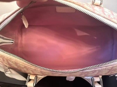 CHRISTIAN DIOR TROTTER MINI BOSTON FLOWER PINK BAG FASHION ITEM 2003 AUTH