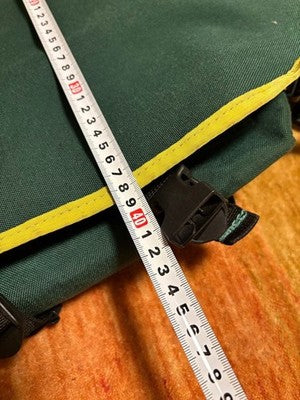 FREIGHT BAGGAGE MESSENGER BAG GREEN YELLOW HANDMADE SAN FRANCISCO RARE