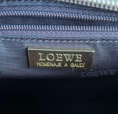 LOEWE HOMENAJE A GAUDI 2002 LIMITED EDITION VINTAGE HANDBAG BEIGE LEATHER