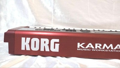 KORG KARMA MUSIC WORKSTATION SYNTHESIZER WITH HARD CASE FOR PARTS OR REPAIR