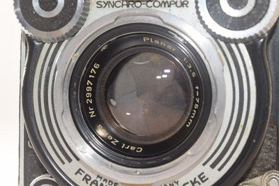 ROLLEI ROLLEIFLEX 3.5F PLANAR 75MM F3.5 TWIN-LENS REFLEX CAMERA AS IS