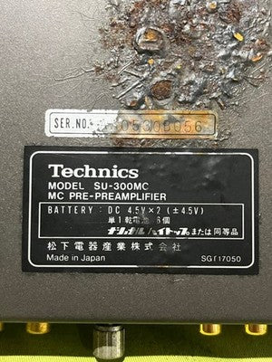 TECHNICS SU-300MC STEREO PREAMPLIFIER VINTAGE AUDIO AMP WORKING JAPAN HI FI