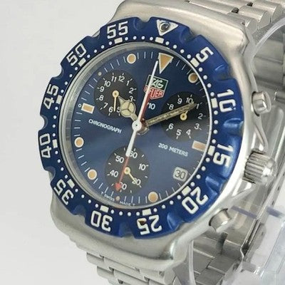 TAG HEUER FORMULA 1 CA1210 CHRONOGRAPH BLUE DIAL QUARTZ WATCH WORKING SWISS