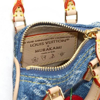 LOUIS VUITTON X TAKASHI MURAKAMI M02535 DENIM CHERRY BAG CHARM MICRO SPEEDY