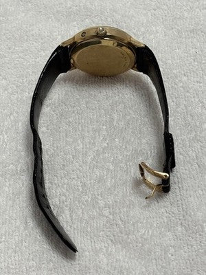 OMEGA 196.0120 DAY-DATE CAL.1345 GOLD DIAL 10KGF QUARTZ WATCH TESTED USED