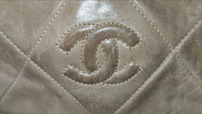 CHANEL COCO LOGO MATELASSE LAMBSKIN CHAIN SHOULDER BAG QUILTED LEATHER AUTHENTIC
