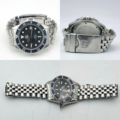 TAG HEUER 1000 PROFESSIONAL 980.013 BLACK DIAL QUARTZ MEN'S WATCH 38MM VINTAGE