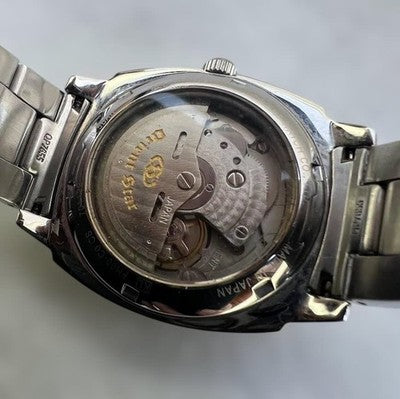 ORIENT STAR WZ0011FH OPEN HEART AUTOMATIC WATCH WHITE GUILLOCHE DIAL CUSHION