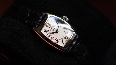 FRANCK MULLER GENEVE 2502QZ QUARTZ WATCH SILVER DIAL SS LEATHER LADIES BOX