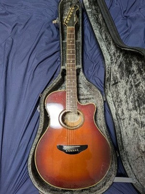 YAMAHA APX-10CS ACOUSTIC ELECTRIC GUITAR SUNBURST WITH HARD CASE　AS IS