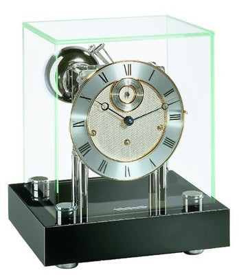 Hermle 22801-740352 Table Clock Glass Cover Piano Finish 8-Day Chime
