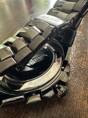 SEIKO COUTURA RADIO-SYNC SOLAR CHRONOGRAPH SSG021 BLACK DIAL SAPPHIRE CRYSTAL