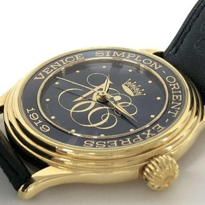 LOUIS ERARD ORIENT EXPRESS VENICE SIMPLON 70TH ANNIV AUTO MENS WATCH RARE